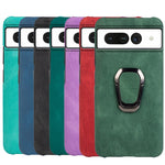 Per la custodia del telefono in PU con supporto per anello Google Pixel 7, For Google Pixel 7