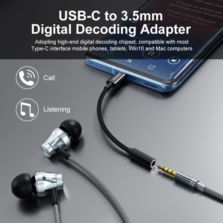 ENKAY Cavo audio digitale USB-C a 3,5 mm intrecciato