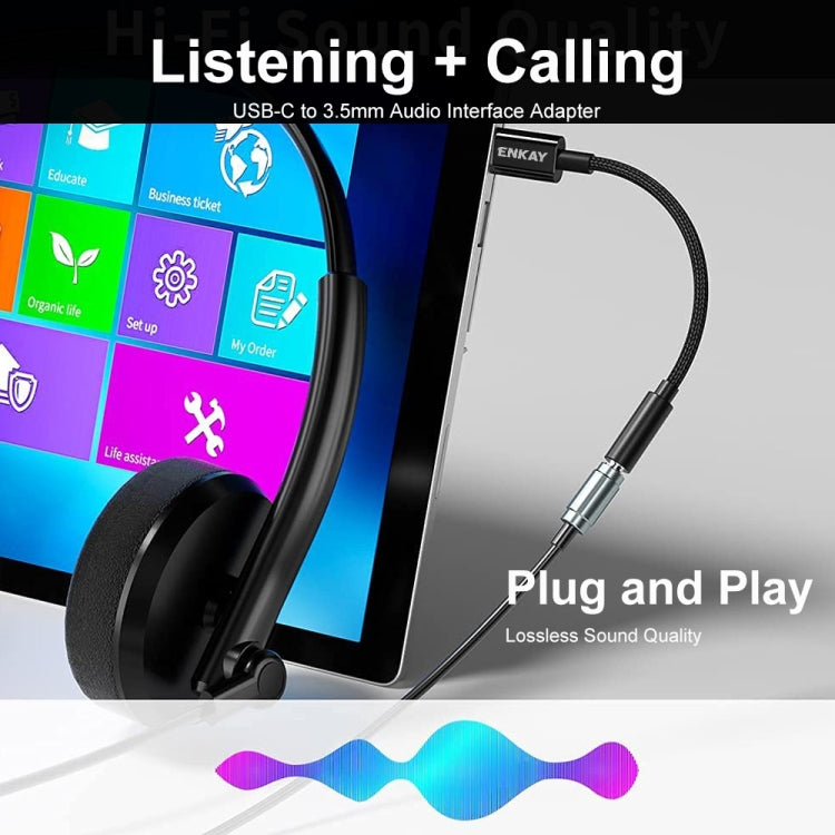 ENKAY Cavo audio digitale USB-C a 3,5 mm intrecciato