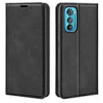 Per Motorola Moto Edge 30 5G Custodia in pelle con ventosa magnetica retro-skin, For Motorola Moto Edge 30 5G