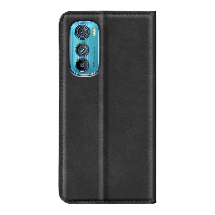 Per Motorola Moto Edge 30 5G Custodia in pelle con ventosa magnetica retro-skin, For Motorola Moto Edge 30 5G