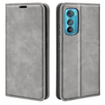 Per Motorola Moto Edge 30 5G Custodia in pelle con ventosa magnetica retro-skin, For Motorola Moto Edge 30 5G