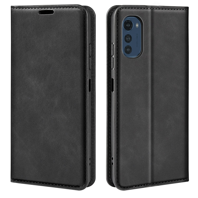 Per Motorola Moto E32 4G Custodia per telefono in pelle con aspirazione magnetica retro-pelle, For Motorola Moto E32 4G