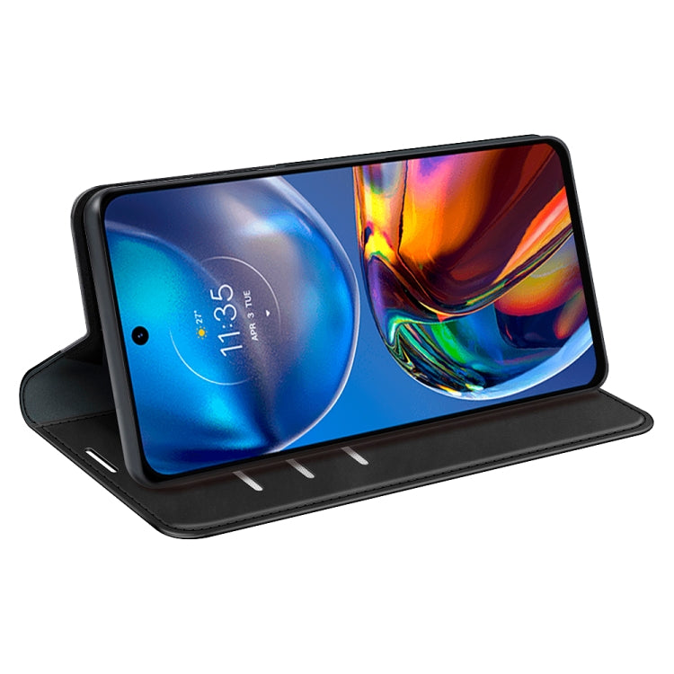 Per Motorola Moto E32 4G Custodia per telefono in pelle con aspirazione magnetica retro-pelle, For Motorola Moto E32 4G