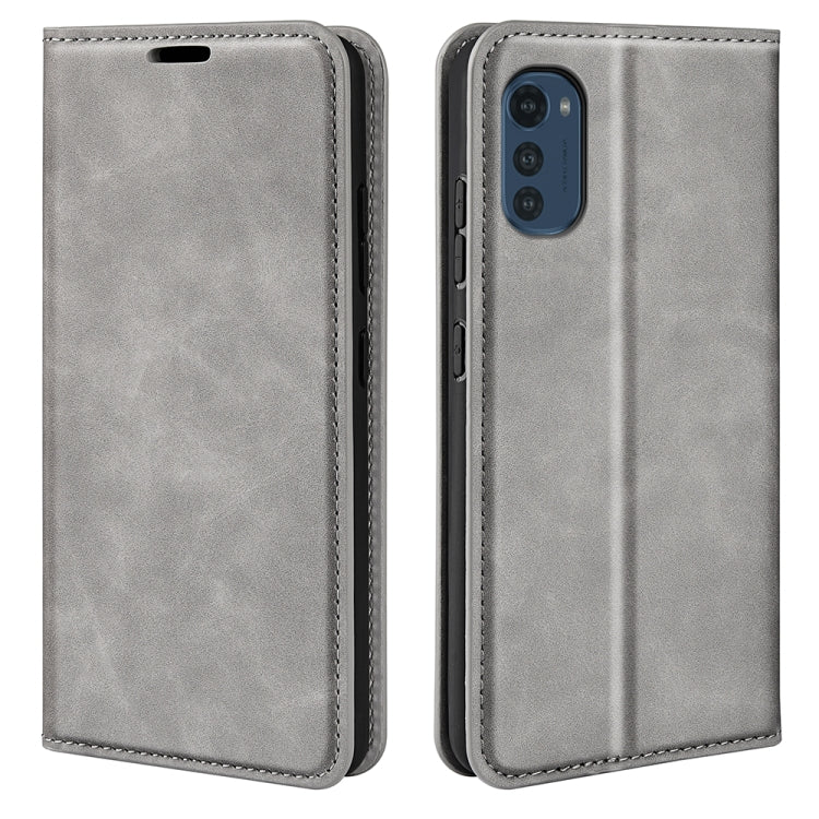 Per Motorola Moto E32 4G Custodia per telefono in pelle con aspirazione magnetica retro-pelle, For Motorola Moto E32 4G