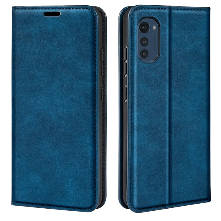 Per Motorola Moto E32 4G Custodia per telefono in pelle con aspirazione magnetica retro-pelle, For Motorola Moto E32 4G