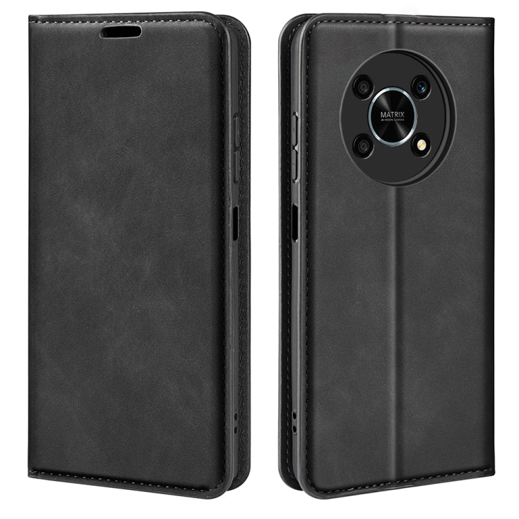 Per Honor X30 / Magic 4 Lite Custodia in pelle con ventosa magnetica retro-skin, For Honor X30 / Magic 4 Lite
