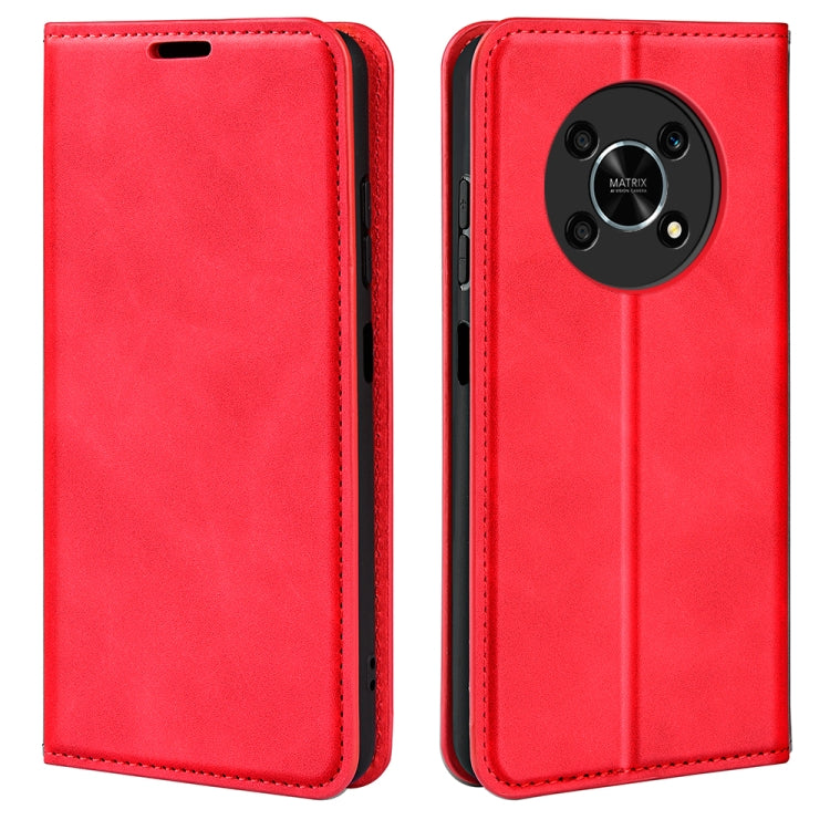 Per Honor X30 / Magic 4 Lite Custodia in pelle con ventosa magnetica retro-skin, For Honor X30 / Magic 4 Lite