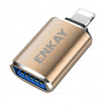 ENKAY ENK-AT110 Adattatore OTG da 8 pin maschio a USB 3.0 femmina in lega di alluminio, ENK-AT110
