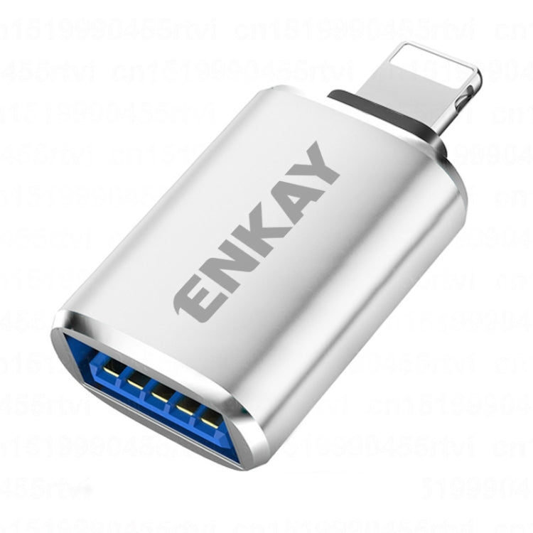 ENKAY ENK-AT110 Adattatore OTG da 8 pin maschio a USB 3.0 femmina in lega di alluminio, ENK-AT110