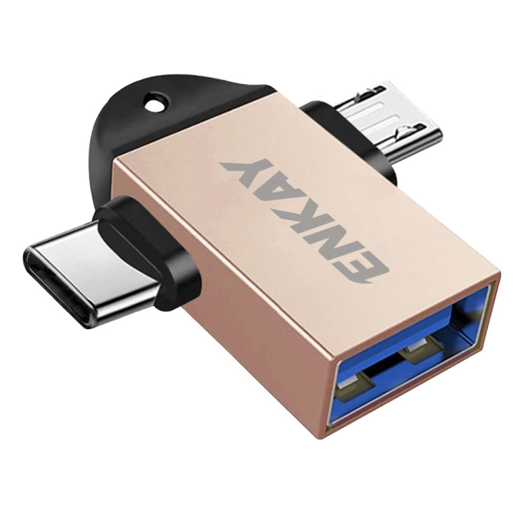 Adattatore OTG 2 in 1 Type-C e Micro USB a USB 3.0