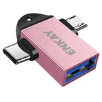 Adattatore OTG 2 in 1 Type-C e Micro USB a USB 3.0