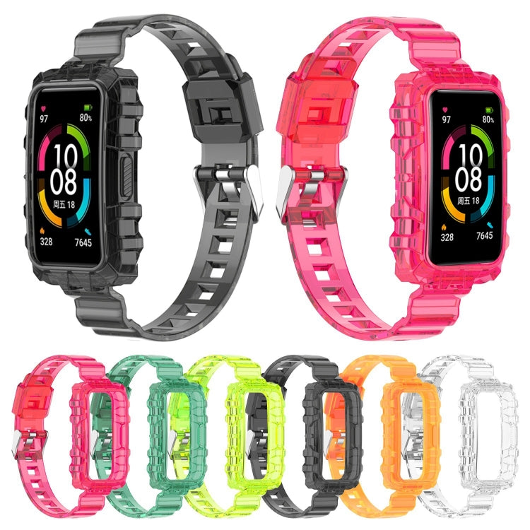 Cinturino in silicone trasparente monopezzo, For Huawei Band 7, For Huawei Band 6, For Honor Band 6