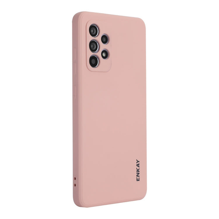 Per Samsung Galaxy A52 5G ENKAY Custodia morbida antiurto in silicone liquido, For Samsung Galaxy A52 5G