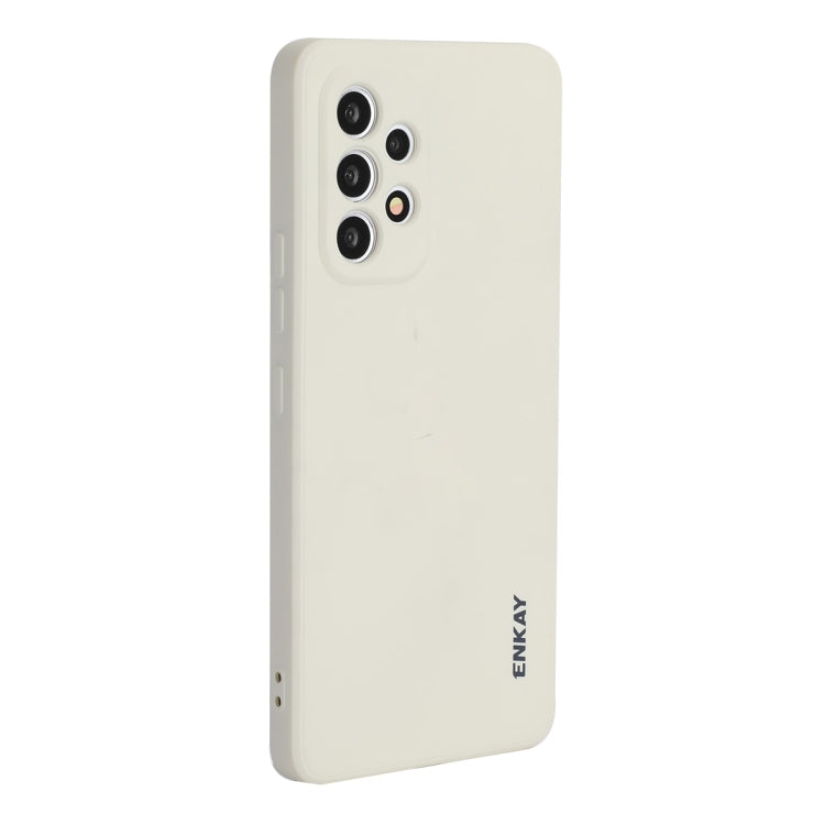 Per Samsung Galaxy A53 5G ENKAY Custodia morbida antiurto in silicone liquido, For Samsung Galaxy A53 5G