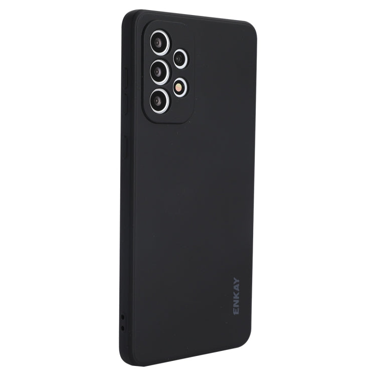 Per Samsung Galaxy A73 5G ENKAY Custodia morbida antiurto in silicone liquido, For Samsung Galaxy A73 5G