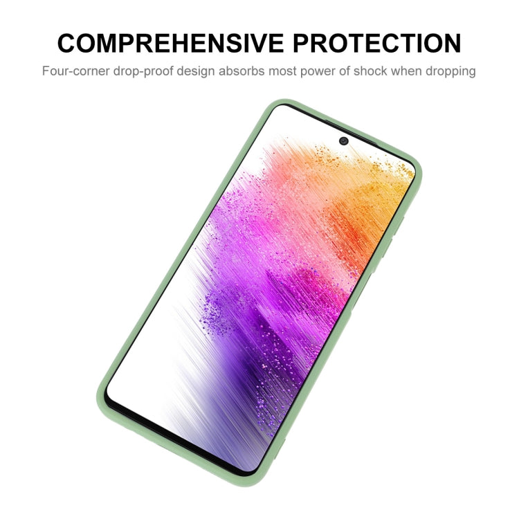 Per Samsung Galaxy A73 5G ENKAY Custodia morbida antiurto in silicone liquido, For Samsung Galaxy A73 5G