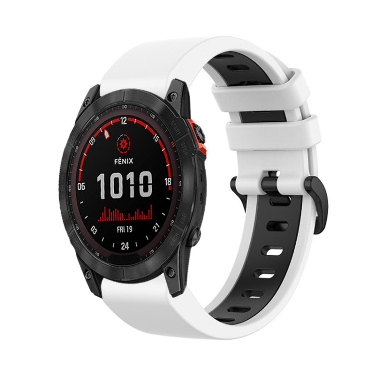 Cinturino sportivo bicolore in silicone da 26 mm, For Garmin Fenix 7X, For Garmin Fenix 7X Solar, For Garmin Tactix 7 Pro