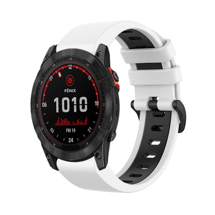 Cinturino sportivo bicolore in silicone da 26 mm, For Garmin Tactix 7, For Garmin Fenix 6X, For Garmin Fenix 6X Pro