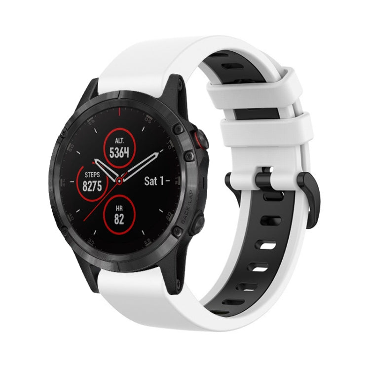 Cinturino sportivo bicolore in silicone da 22 mm, For Garmin Fenix 5 Plus, For Garmin Forerunner 945, For Garmin Forerunner 935