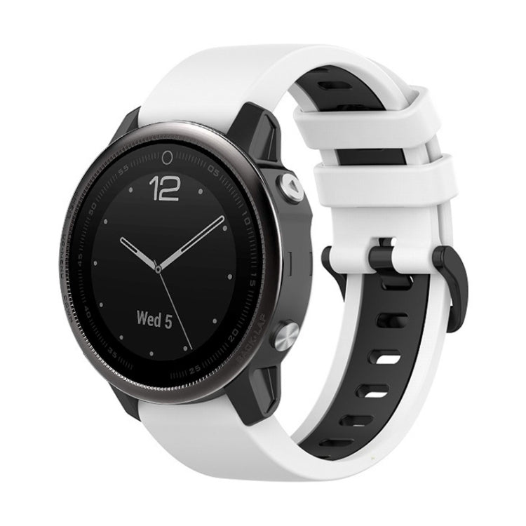 Cinturino sportivo bicolore in silicone da 22 mm, For Garmin Fenix 5S, For Garmin Fenix 5S Plus