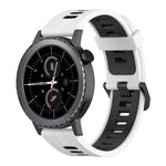 Cinturino in silicone bicolore con motivo verticale da 20 mm, For Samsung Gear S2 Classic