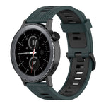 Cinturino in silicone bicolore con motivo verticale da 20 mm, For Samsung Gear S2 Classic