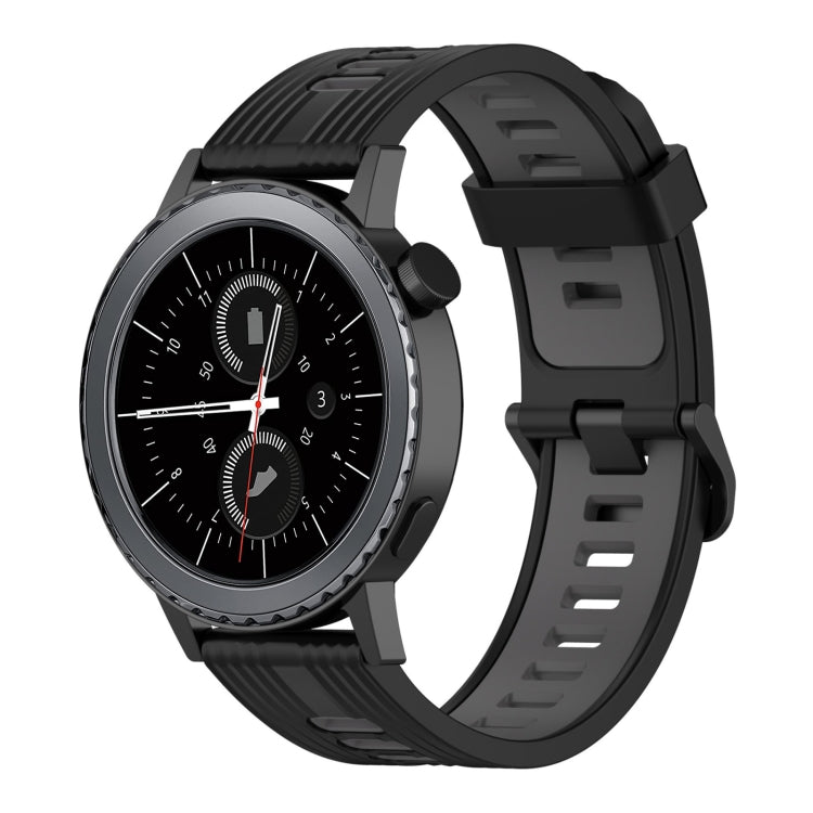 Cinturino in silicone bicolore con motivo verticale da 20 mm, For Samsung Gear S2 Classic