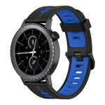 Cinturino in silicone bicolore con motivo verticale da 20 mm, For Samsung Gear S2 Classic