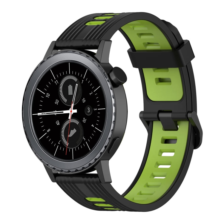 Cinturino in silicone bicolore con motivo verticale da 20 mm, For Samsung Gear S2 Classic