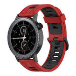 Cinturino in silicone bicolore con motivo verticale da 20 mm, For Samsung Gear S2 Classic