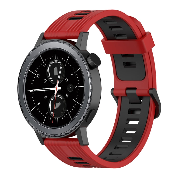 Cinturino in silicone bicolore con motivo verticale da 20 mm, For Samsung Gear S2 Classic