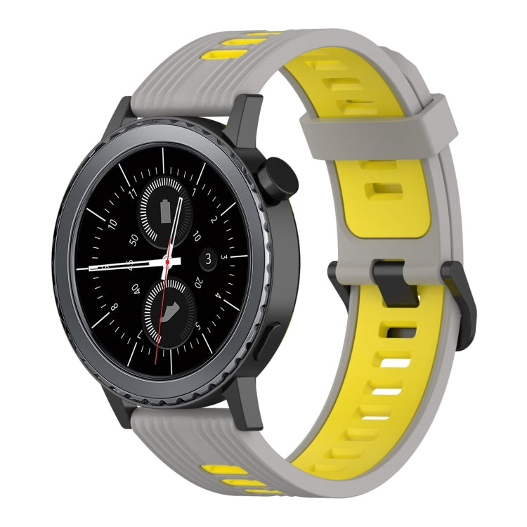Cinturino in silicone bicolore con motivo verticale da 20 mm, For Samsung Gear S2 Classic