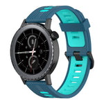Cinturino in silicone bicolore con motivo verticale da 20 mm, For Samsung Gear S2 Classic