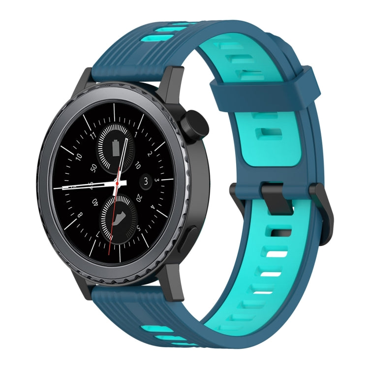 Cinturino in silicone bicolore con motivo verticale da 20 mm, For Samsung Gear S2 Classic