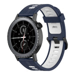Cinturino in silicone bicolore con motivo verticale da 20 mm, For Samsung Gear S2 Classic