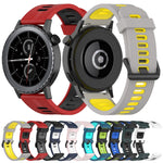 Cinturino in silicone bicolore con motivo verticale da 20 mm, For Samsung Gear S2 Classic