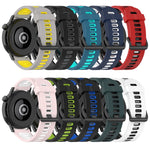 Cinturino in silicone bicolore con motivo verticale da 20 mm, For Samsung Gear S2 Classic