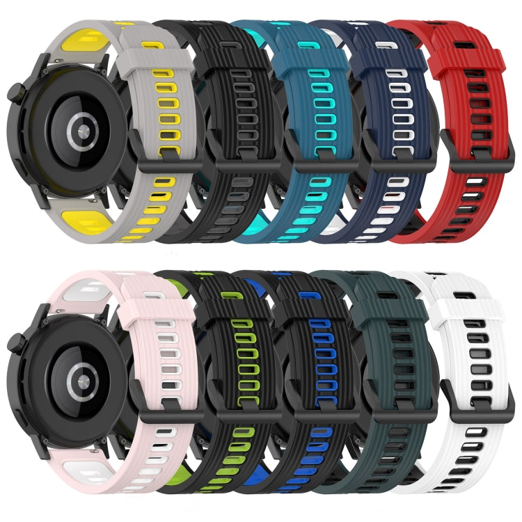 Cinturino in silicone bicolore con motivo verticale da 20 mm, For Samsung Gear S2 Classic