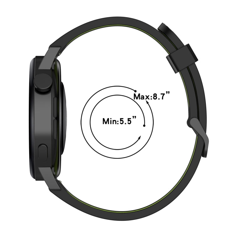 Cinturino in silicone bicolore con motivo verticale da 20 mm, For Samsung Gear S2 Classic