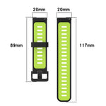Cinturino in silicone bicolore con motivo verticale da 20 mm, For Samsung Gear S2 Classic