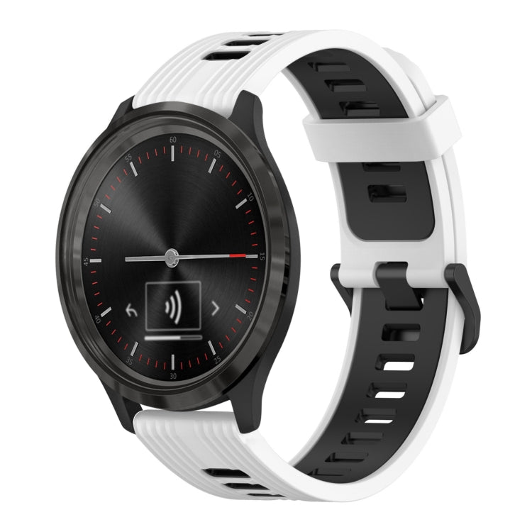 Cinturino in silicone bicolore con motivo verticale da 20 mm, For GarminMove 3, For Garmin Vivomove Sport