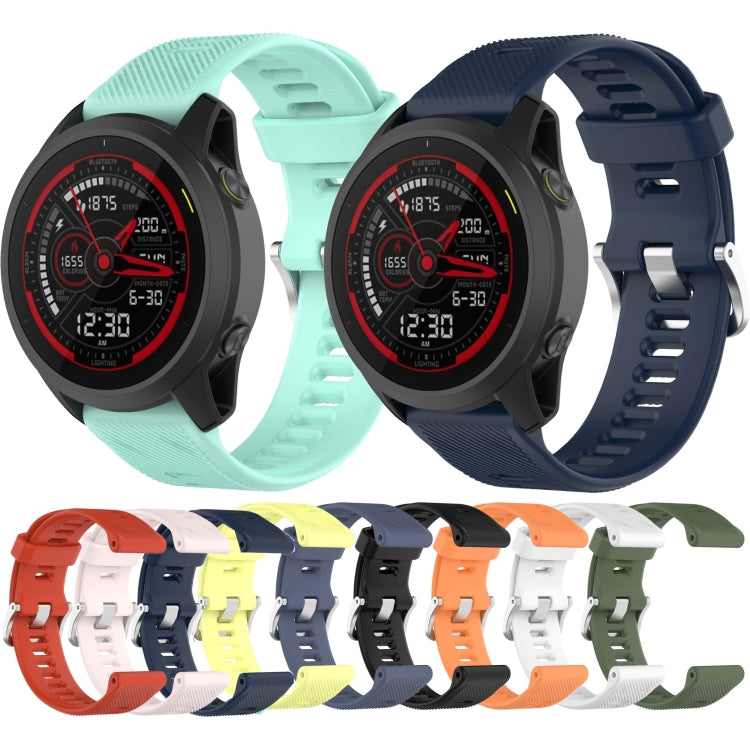 Cinturino per orologio in silicone tinta unita twill da 22 mm, For Garmin Forerunner 745