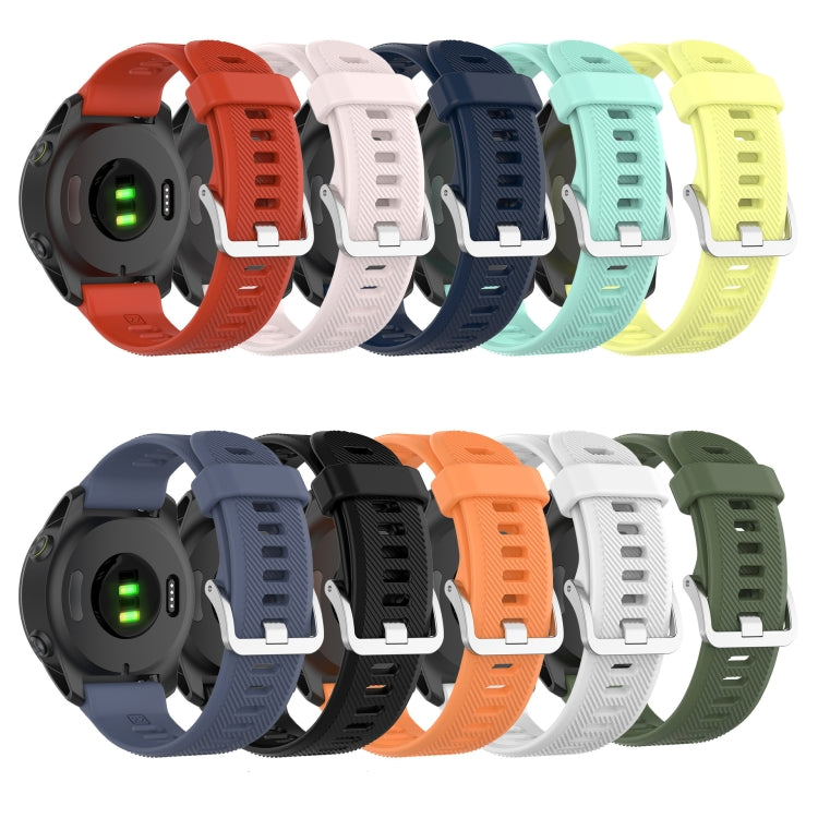 Cinturino per orologio in silicone tinta unita twill da 22 mm, For Garmin Forerunner 745