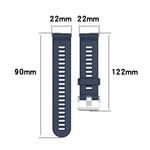 Cinturino per orologio in silicone tinta unita twill da 22 mm, For Garmin Forerunner 745
