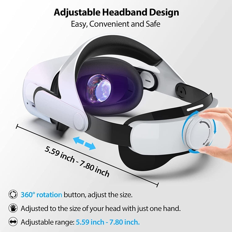 Cinturino regolabile in ABS per Oculus Quest 2 VR