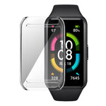 Per Huawei Band 7/6 / Honor Band 6 ENKAY Hat-Prince Custodia morbida in TPU trasparente a copertura totale con protezione dello schermo