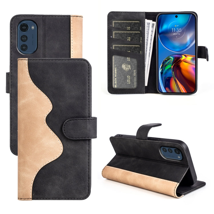 Per Motorola Moto E32 4G Custodia per cellulare in pelle con cuciture orizzontali, For Motorola Moto E32 4G