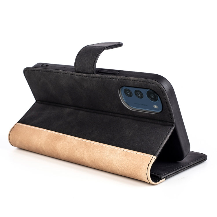 Per Motorola Moto E32 4G Custodia per cellulare in pelle con cuciture orizzontali, For Motorola Moto E32 4G