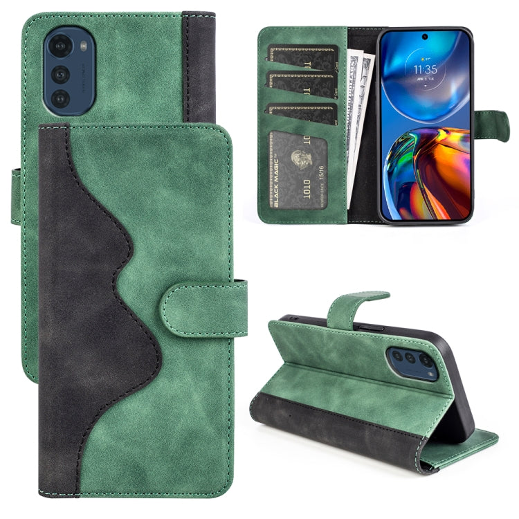 Per Motorola Moto E32 4G Custodia per cellulare in pelle con cuciture orizzontali, For Motorola Moto E32 4G